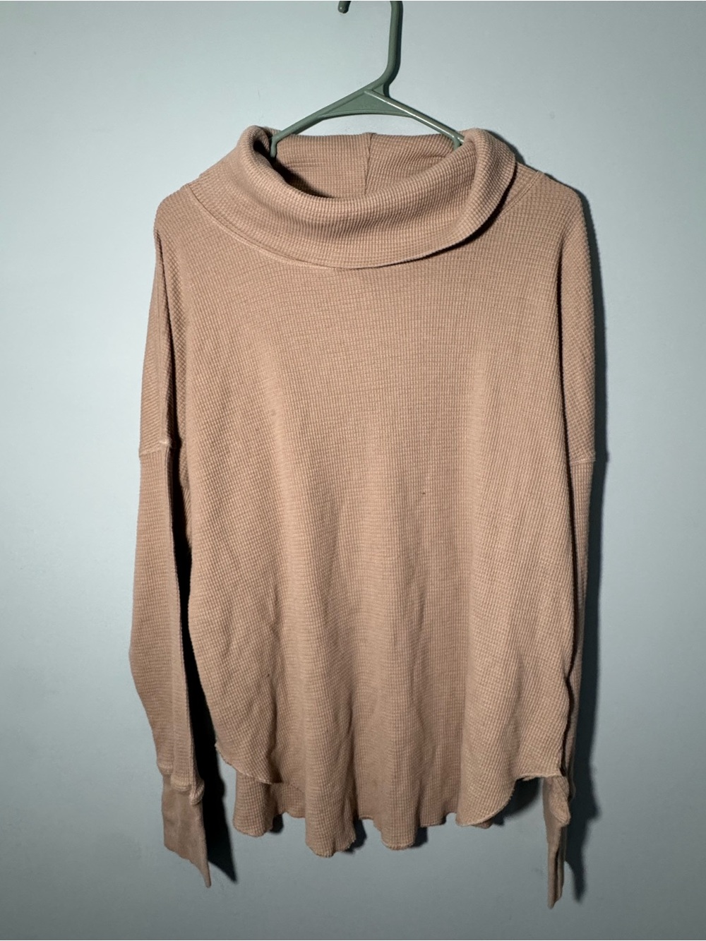 Babaton Lightweight Waffle Cowl Neck Sweater in Dusty Rose